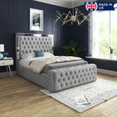 Akende Mirror Upholstered Soft Velvet Bed Frame